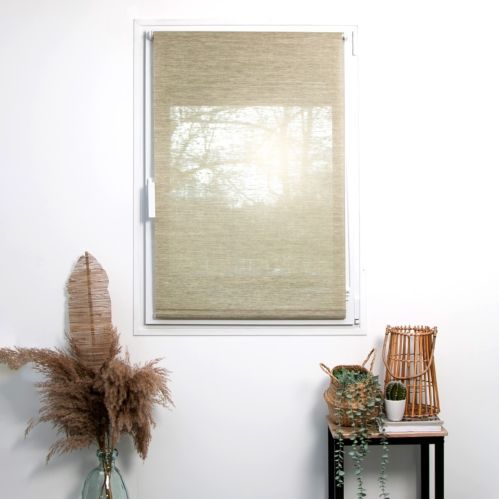 Store enrouleur tamisant effet nature sans percer