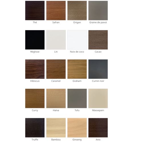 Échantillons de lame pour store vénitien bois