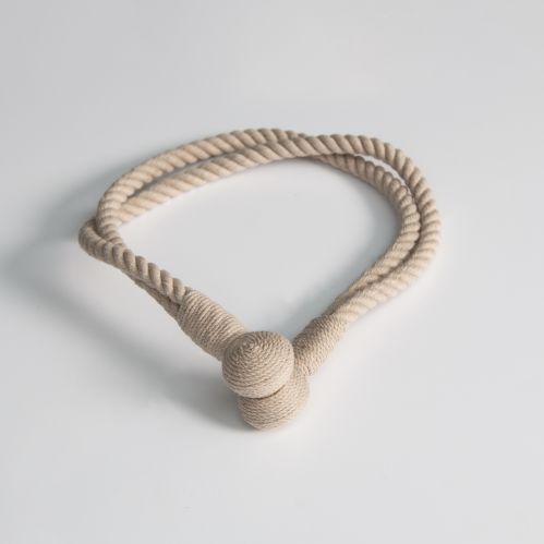 Embrasse lien double aimanté en corde - V.créations