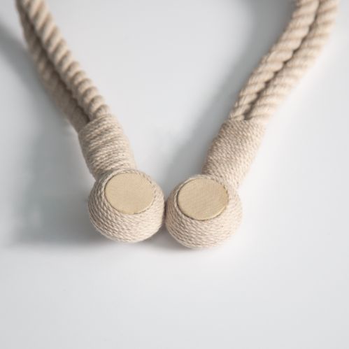 Embrasse lien double aimanté en corde - V.créations