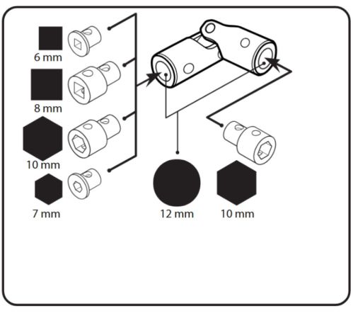 Cardan acier universel pour volet roulant