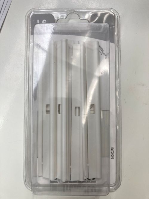 Lot 5 barrettes hautes blanches pour store californien à lamelles verticales 127mm