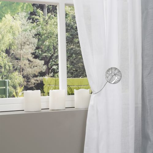 Embrasse à rideaux aimantée dessin Feuille - V. Créations