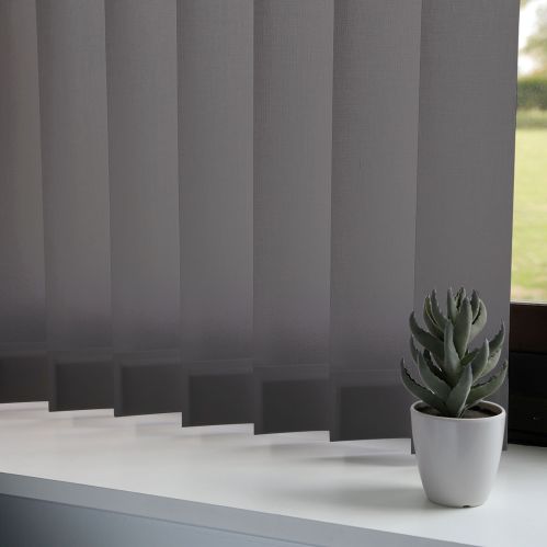 Lamelles verticales 89mm luxe gris anthracite sans chainette pour store californien