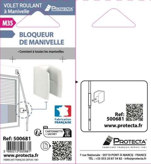 Bloqueur de manivelle universel pour volet roulant