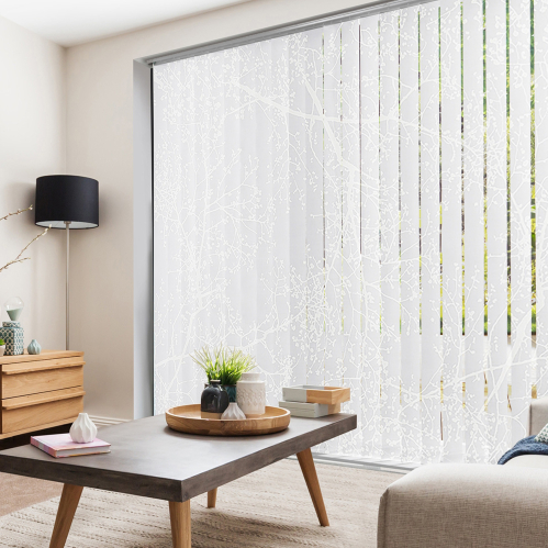 Store californien lamelles motif arbre 89mm - sans chainette basse