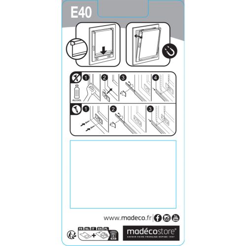 Lot de 2 aimants pour barre de lestage de store enrouleur