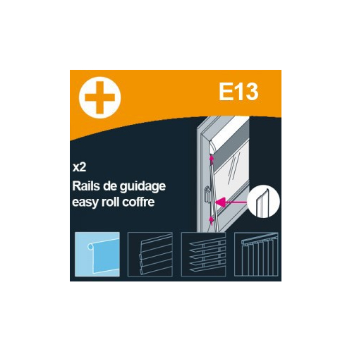 E13 : Profil mural  EasyRoll BLANC