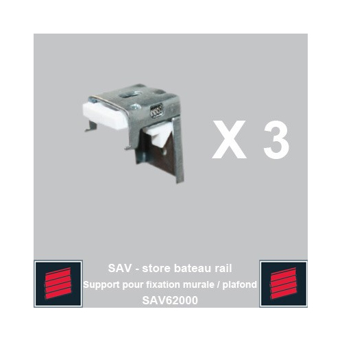 3 Supports bateau rail pour fixation murale ou plafond