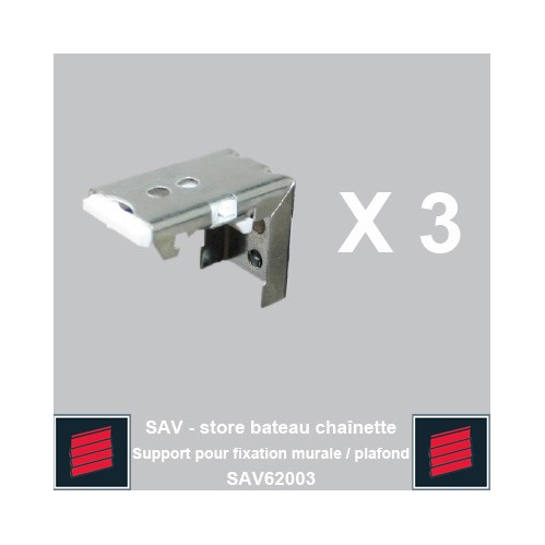3 Supports bateau chainette pour fixation murale ou plafond