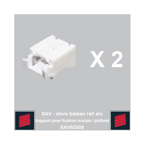 2 Supports bateau rail alu pour fixation murale ou plafond