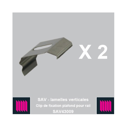 2 Clips de fixation plafond pour rail