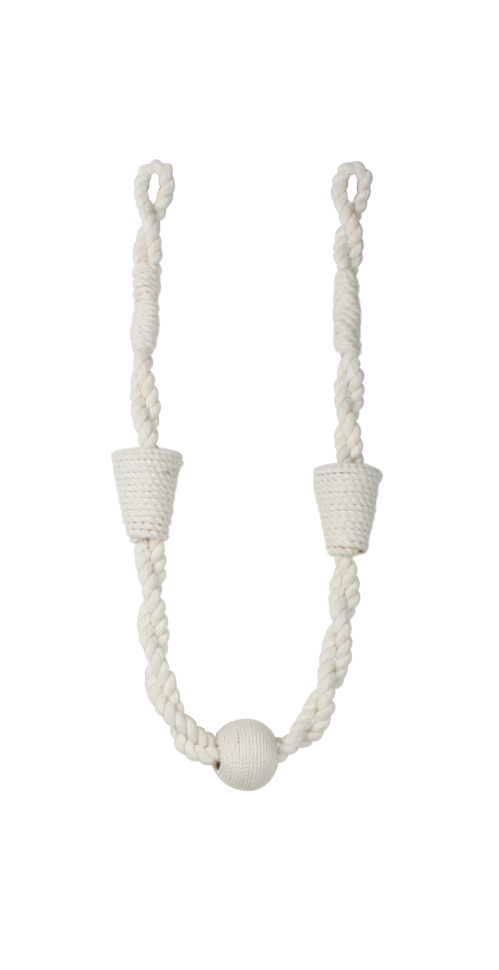 Embrasse à rideaux torsadée en coton